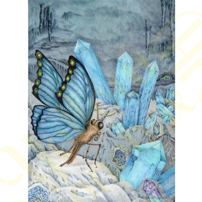 ‘Crystallis’ - Handmade Greetings Card With Envelope