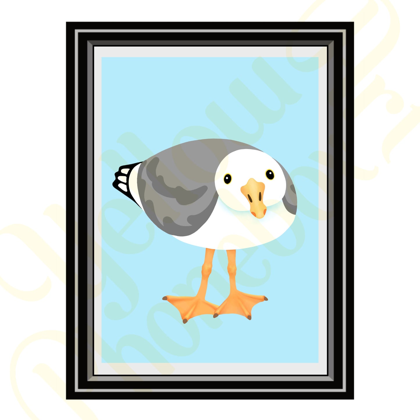 ‘Curious Seagull’ - Art Print From Original Artwork - Wall Décor