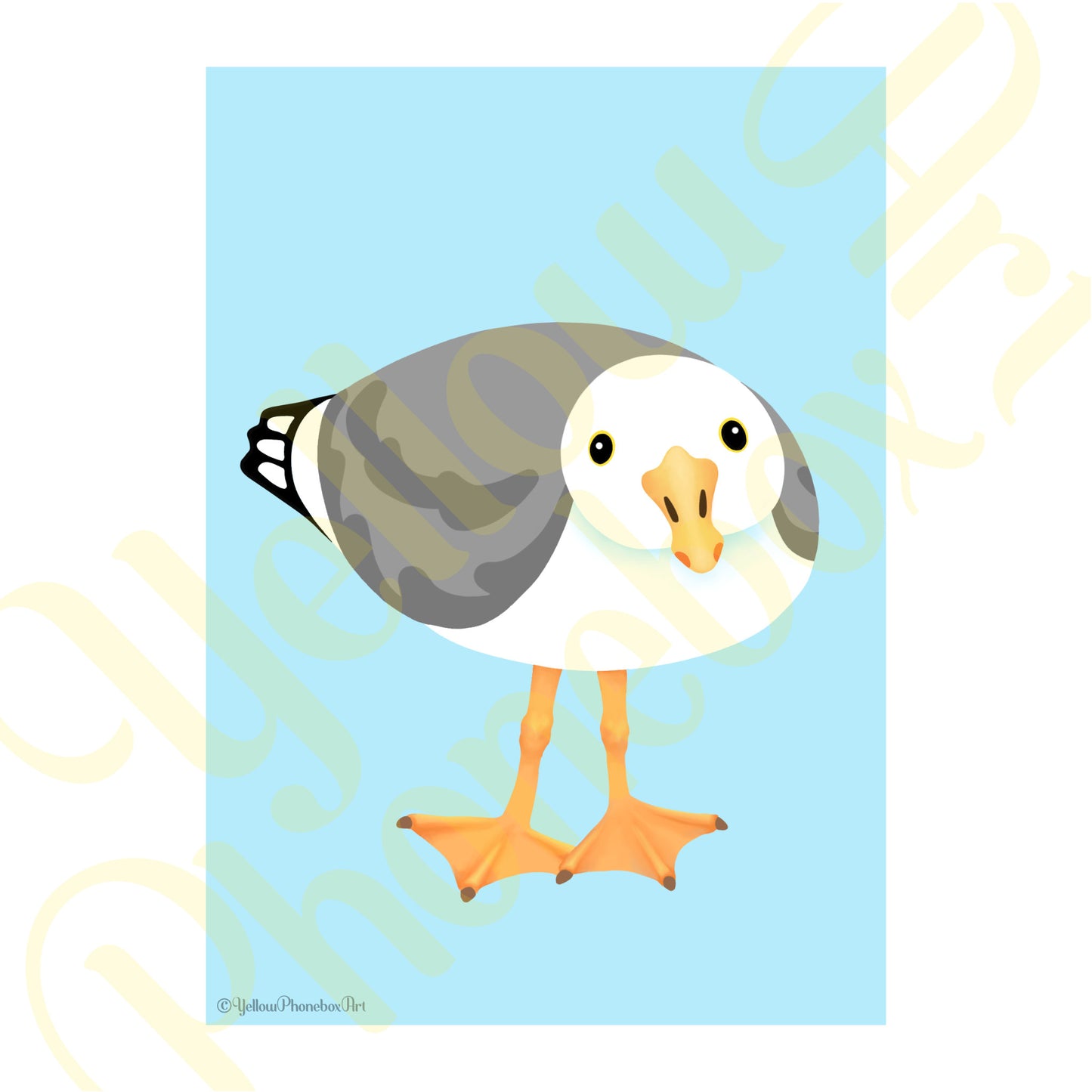 ‘Curious Seagull’ - Art Print From Original Artwork - Wall Décor