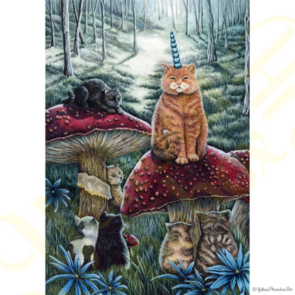 ‘Council of Cats’ - Handmade Greetings Card With Envelope