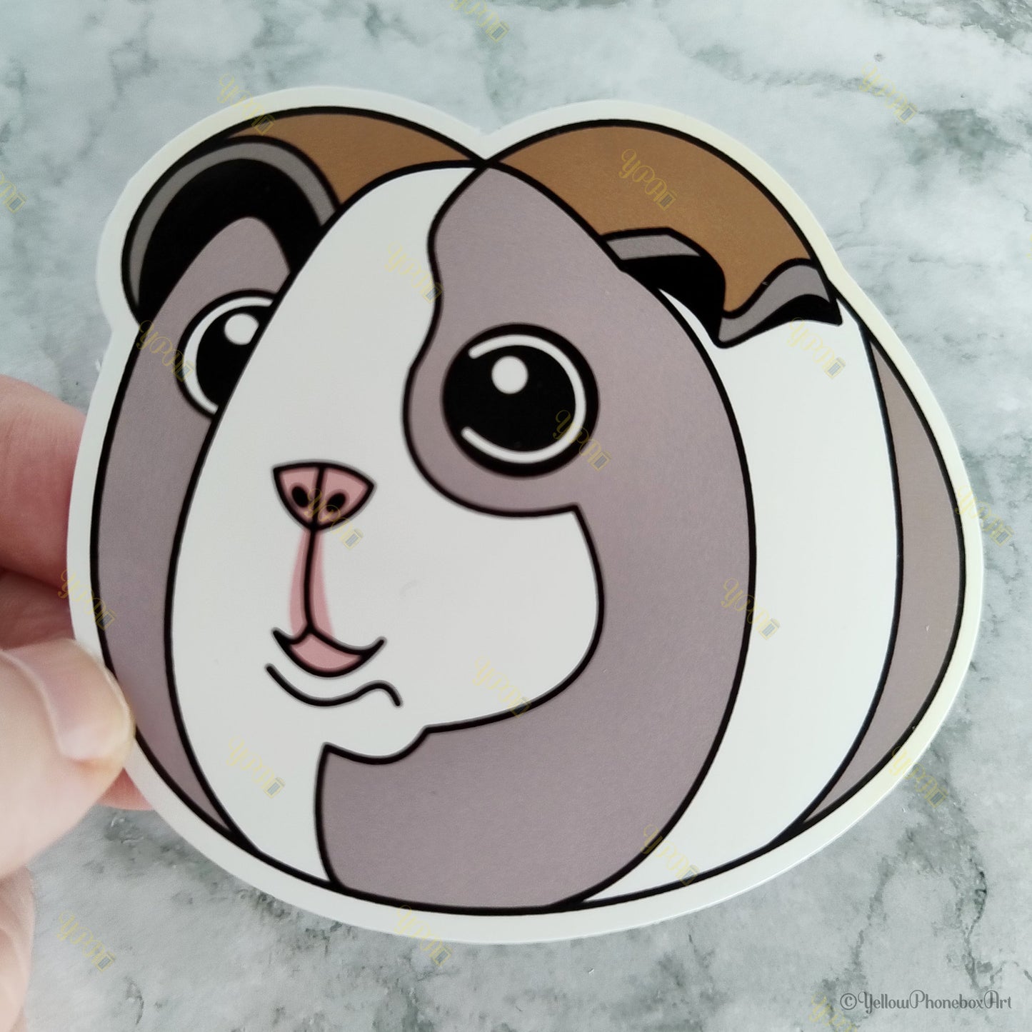 Guinea Piggy – Die-Cut Self-Adhesive Sticker - Available in Various Colours