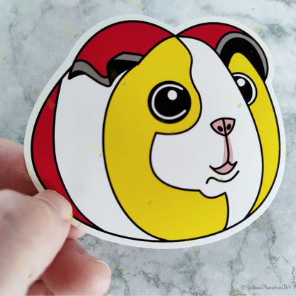 Guinea Piggy – Die-Cut Self-Adhesive Sticker - Available in Various Colours