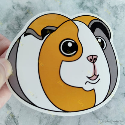 Guinea Piggy – Die-Cut Self-Adhesive Sticker - Available in Various Colours