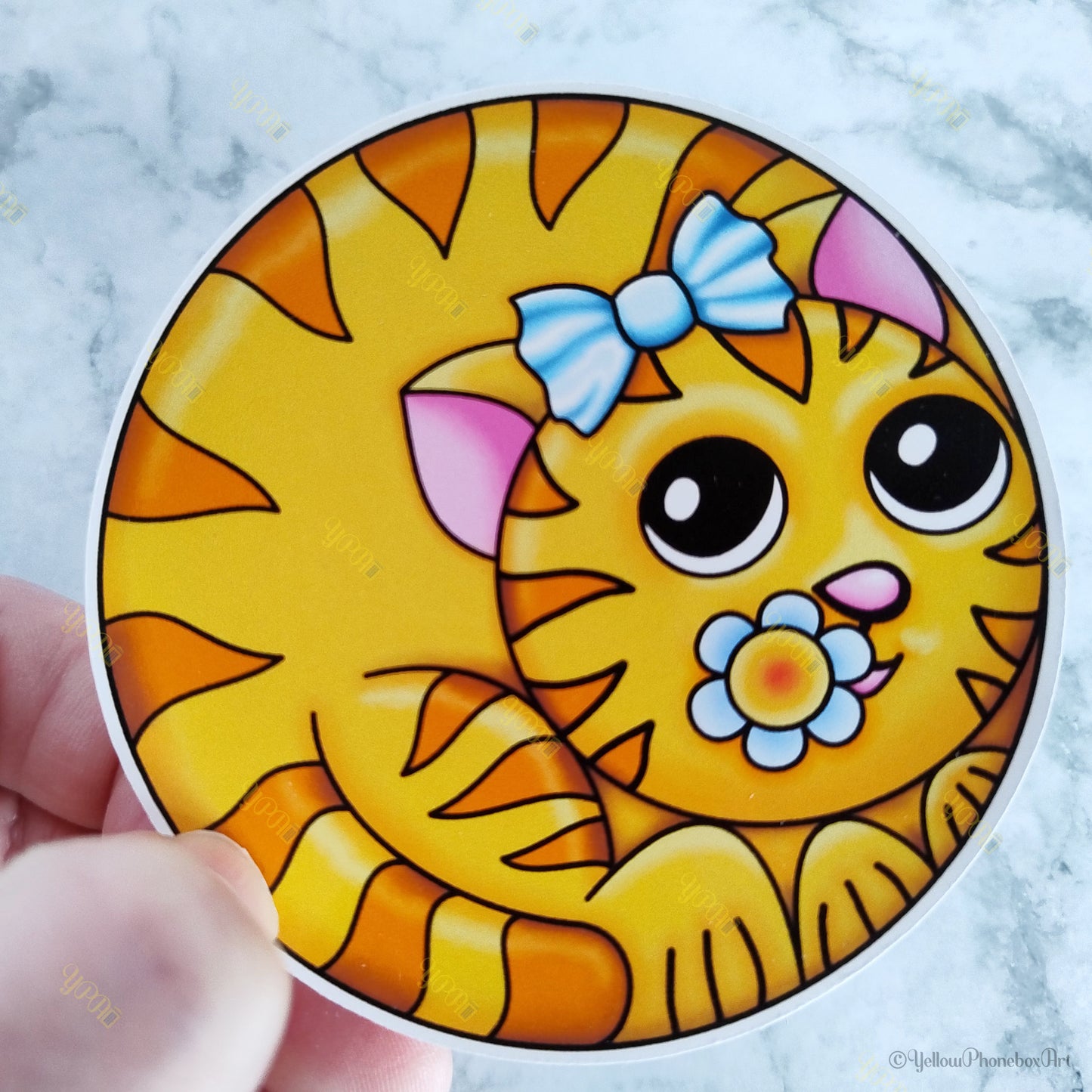 ‘Carrot The Kitty’ Die-Cut Self-Adhesive Sticker