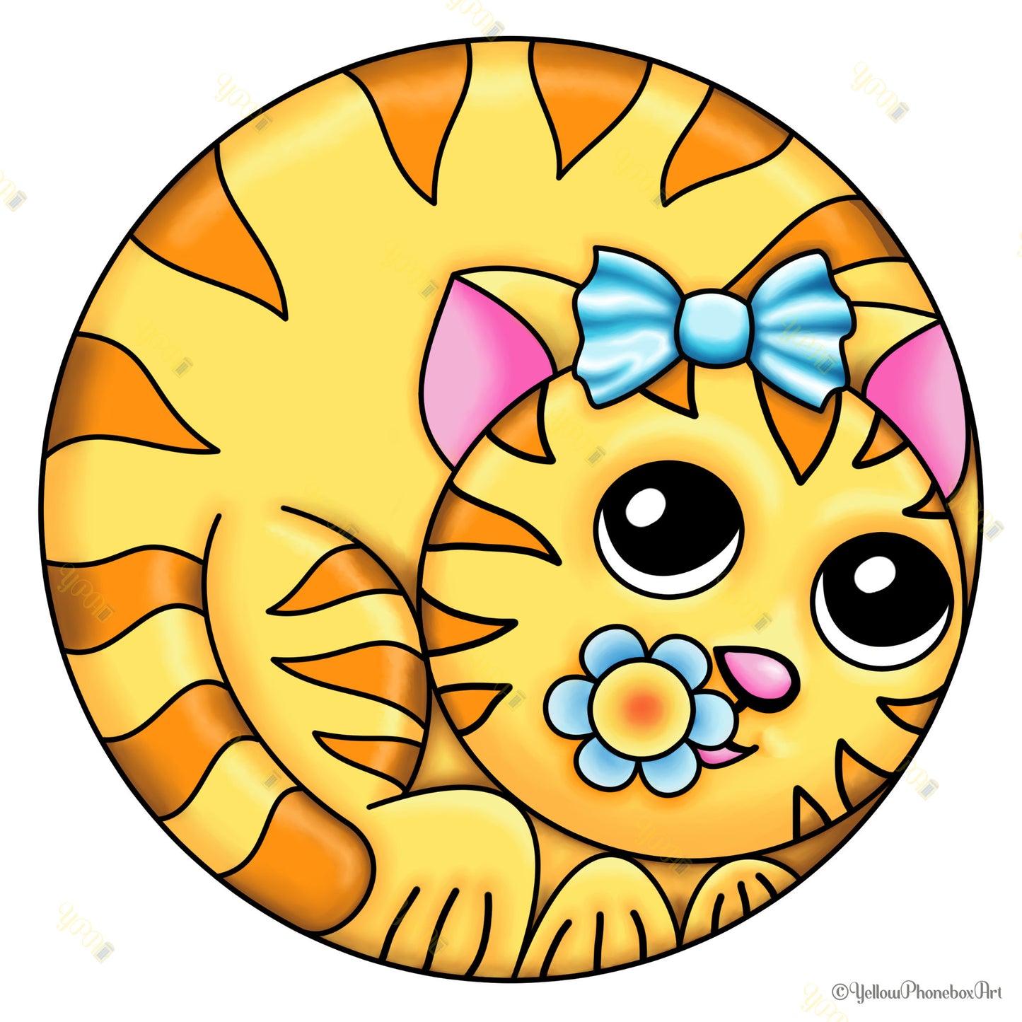 ‘Carrot The Kitty’ Die-Cut Self-Adhesive Sticker