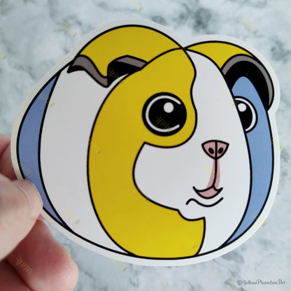 Guinea Piggy – Die-Cut Self-Adhesive Sticker - Available in Various Colours