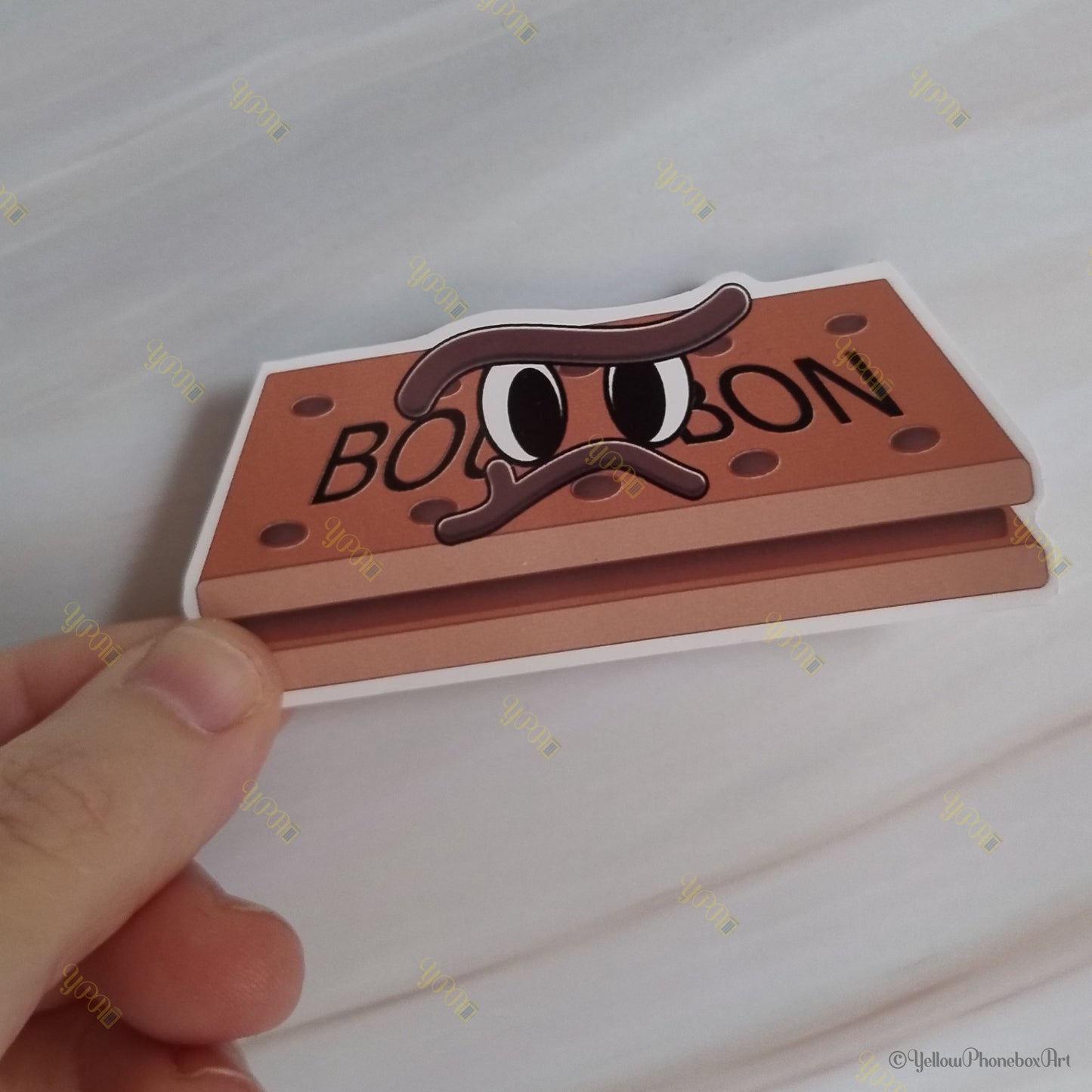 Angry Biscuits - Bourbon Die-Cut Self-Adhesive Sticker