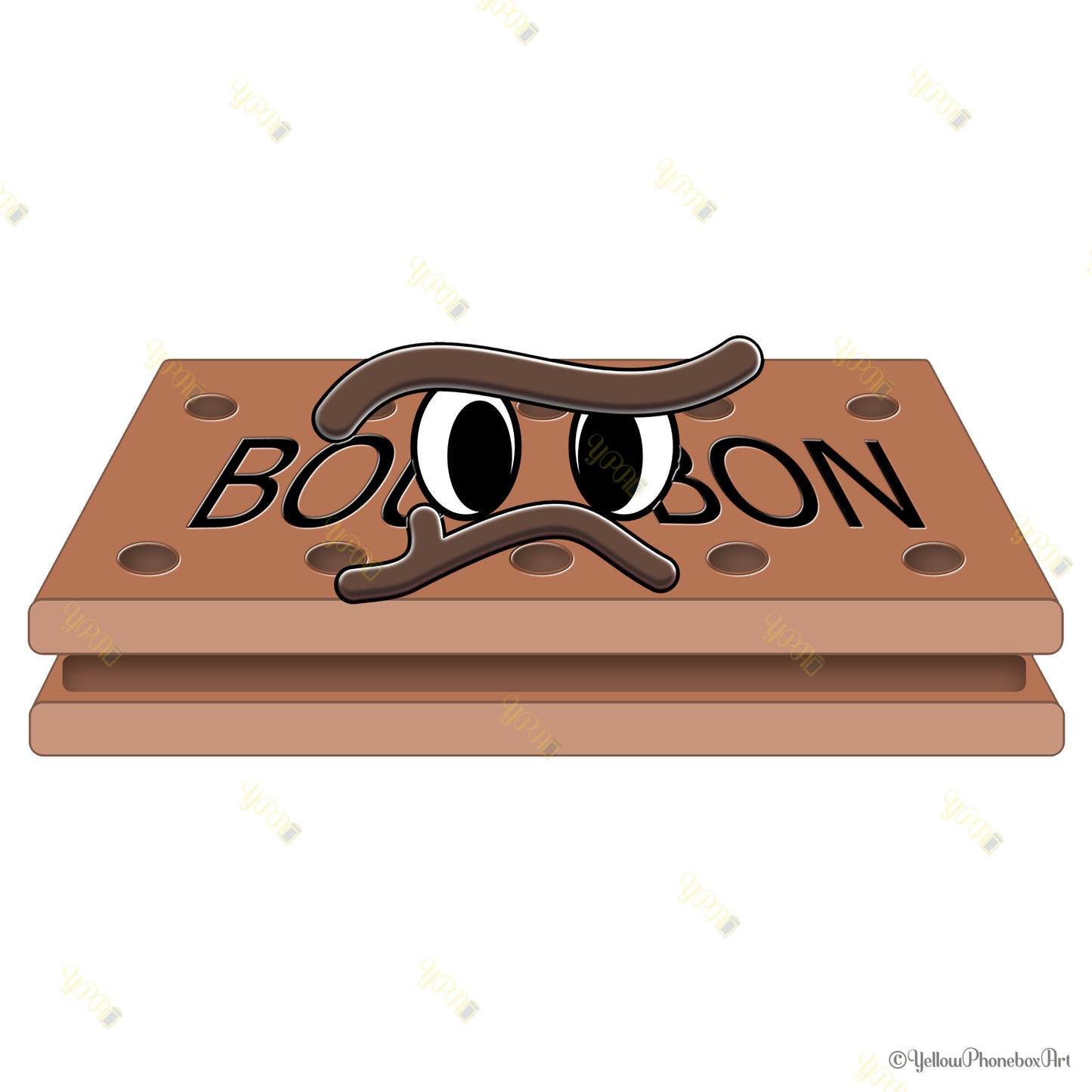 Angry Biscuits - Bourbon Die-Cut Self-Adhesive Sticker