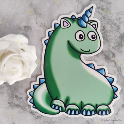 ‘Bogey The Unicorn Dinosaur’ - Die-Cut Self-Adhesive Sticker - Sticker No2