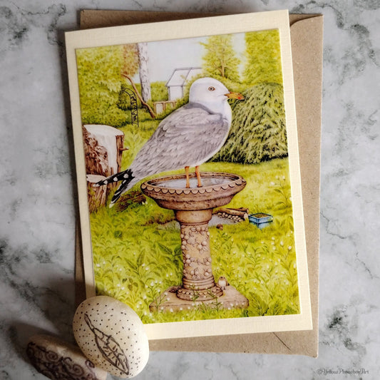 ‘I Am A Seabird!, This Is My Domain!’ - Handmade Greetings Card With Envelope