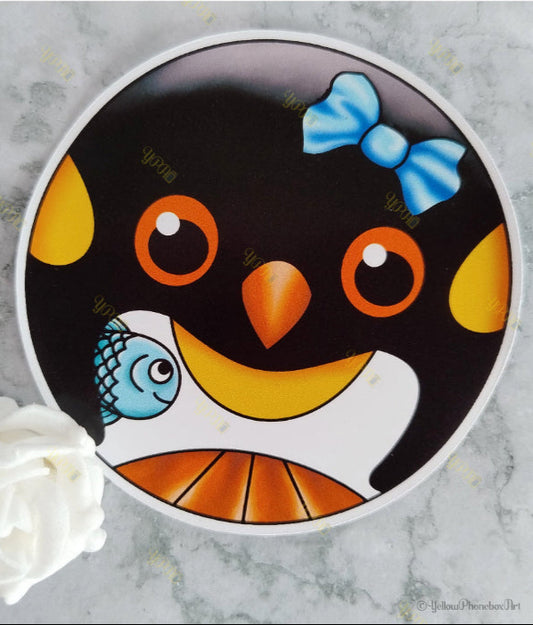 ‘Icecube the Penguin’ Die-Cut Self-Adhesive Sticker