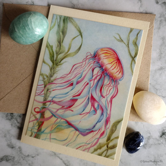 ‘Jellyfish’ - Handmade Greetings Card With Envelope