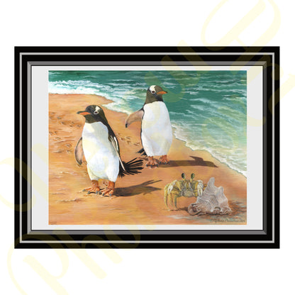 ‘Penguin Holiday’ - Print From Original Artwork - Wall Décor