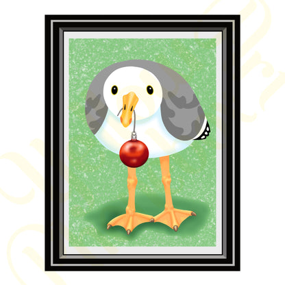 ‘Seagull Helper’ - Art Print From Original Artwork - Wall Décor