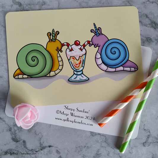 ‘Slurpy Sundae’ - Matte Finish Postcard With Rounded Corners