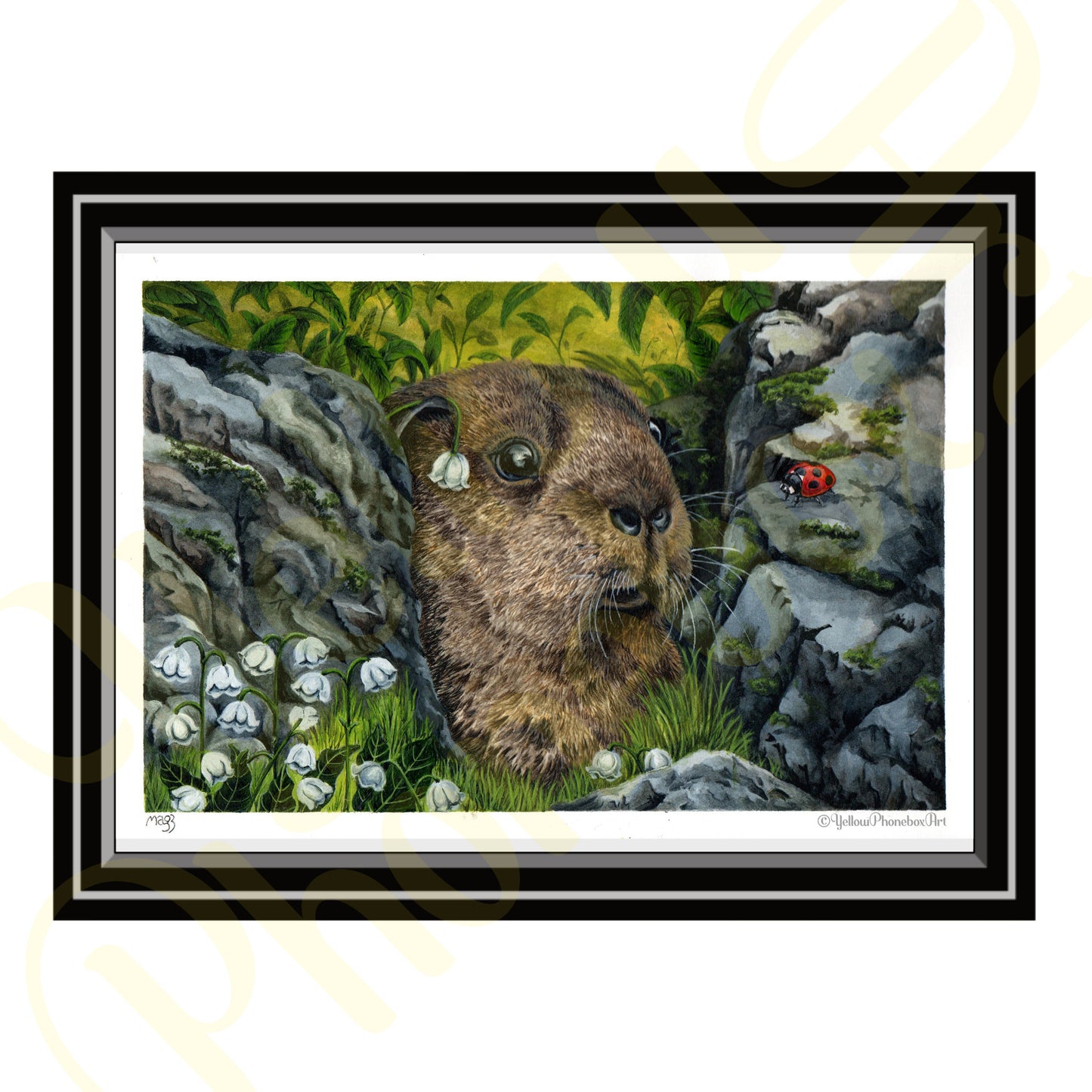 ‘Small Guinea Pig, Big World’ - Print From Original Artwork - Wall Décor