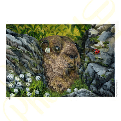 ‘Small Guinea Pig, Big World’ - Print From Original Artwork - Wall Décor